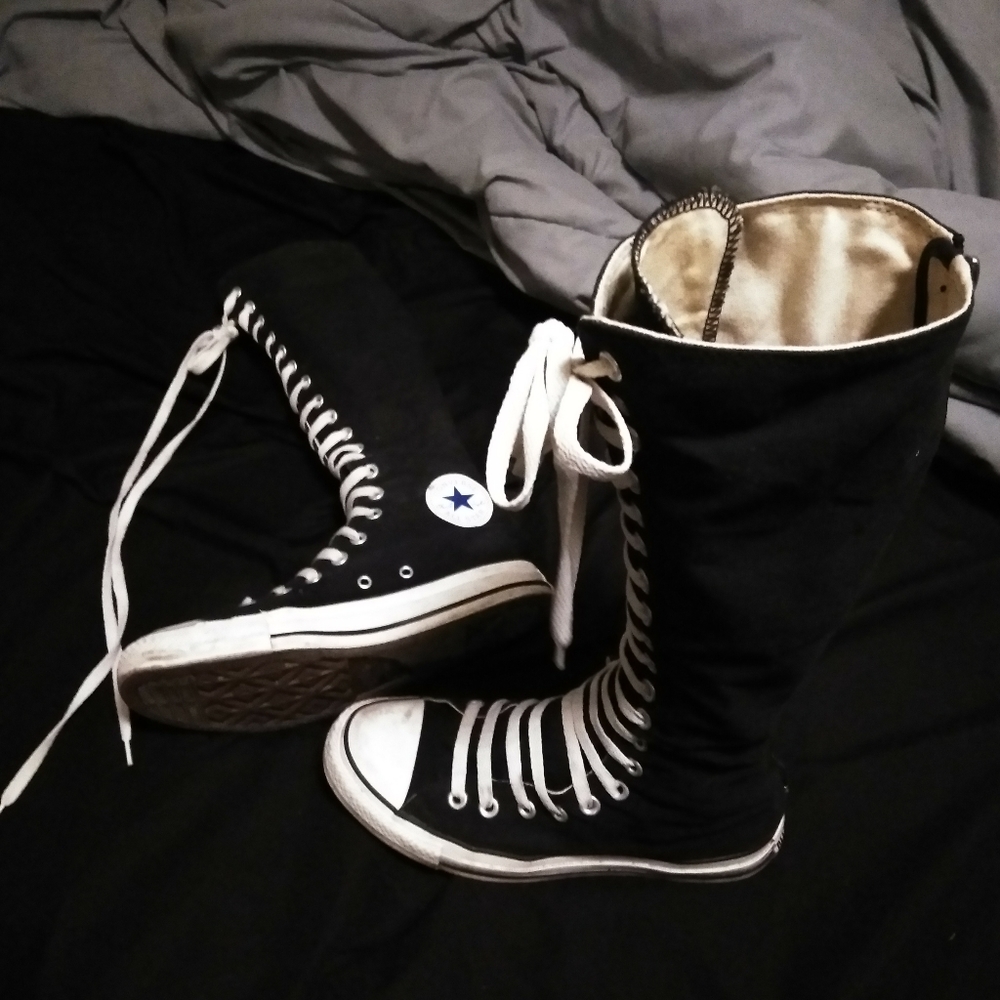Converse all-star knee high shoes